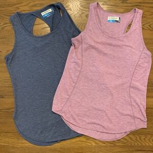 Magellan Fish Gear Women's S Tank Tops Blue & Lilac Sleeveless Shirt Classic Fit